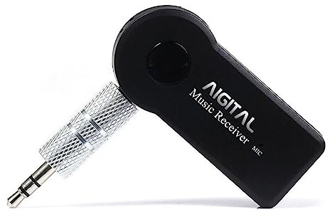 Receptor Bluetooth Jack 3.5mm, AUX Adaptador Audio Bluetooth con 8Hrs de Musica Streaming, Llamadas Manos Libres para Coche/Estéreo Domestico/Altavoz/Auriculares con Cable