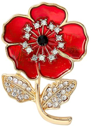 Red Poppy Flowers Brooches Pins, Poppy Badges and Pins 2025, Poppy Legion Brooch, Remembrance Brooches Breastpin for Lest We Forget Veterans Day Memorial Day Gift