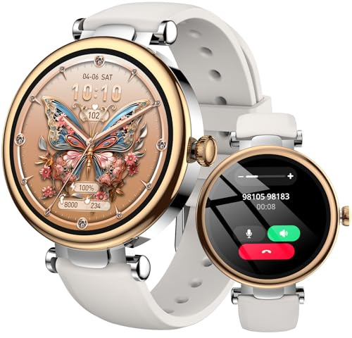 TOZO Watch S8 Smartwatch Damen Herren Rund,Smartwatch Wasserdicht Schwimmen,AMOLED-Display Fitness Tracker mit 100+ Sportmodi mit Bluetooth Anrufe Schlafüberwachung Schrittzähler Uhr