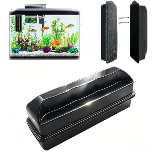 WQorphix Magnetic Window Cleaner, Fish Tank Glass Cleaner, Scratch-Free Magnetic Aquarium Scrubber,Algae Magnet Window Cleaner,Fish Tank Cleaning Accessories,Effectively Cleans Glass Up to 12mm Thick