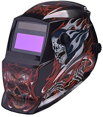 Nuzamas - Casque de soudage à assombrissement automatique à énergie solaire pour coupage au plasma de meulage Arc Tig Mig avec gamme de teintes ajustable protection DIN4 / 9-13 UV / IV DIN16