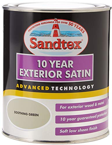 Sandtex Retail 10 Year Exterior Satin Soothing Green 0.75 L