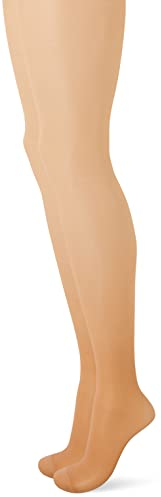 Nur Die 2er Pack Fit in Form 40 DEN starke Stützwirkung semi-blickdichte Fein-Strumpfhose seidig mattee Optik entlastet die BeineKomfortbund Damen, amber, L