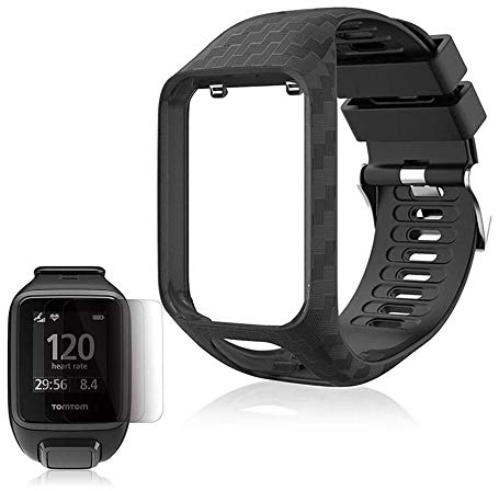 Ersatzbänder für Tomtom, 2020 aktualisierte Version Tom Tom Uhrenarmband Weiche Silikonarmbänder Sportband Armband für Tom Tom Adventurer/Runner 2 / Runner 3 / Spark 3 / Golfer 2