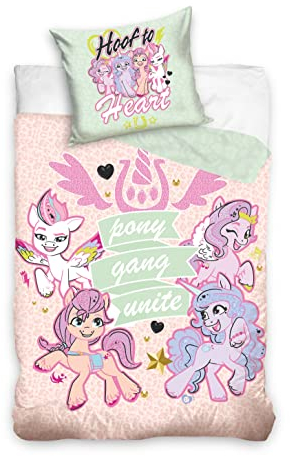 Carbotex My Little PonyKinderbettwäsche Babybettwäsche Kinder Bettwäsche 100x135 cm + 40X60 cm, Rosa, (MLP212101)