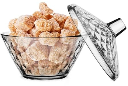 Konzept 11 Sucrier en verre transparent 330 ml - Avec couvercle - Style rétro - Verre robuste