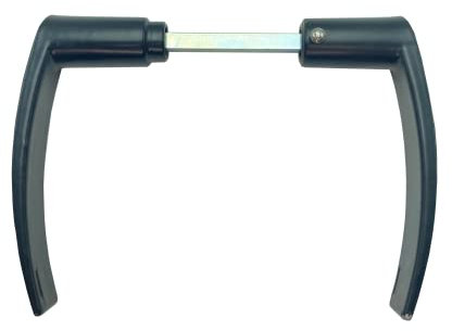 Dubois Industries Béquille Double Dac en Aluminium poli noir, 1 Portée, Fixation Goupille, 6mm x 90mm, Époxy Noire