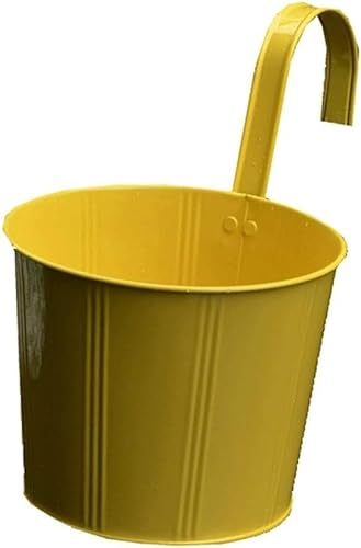 Blumentöpfe für draußen, Blumentöpfe, Gartentöpfe, Hängeeimer, Hängepflanzer, Hydrokultur-Blumentopf, Kleiner Haushaltsblumentopf, Hängevase, Blumentopf (Farbe: Gelb)
