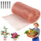 JOLIGAEA 12.7cm x 12m Anti Schneckenzaun Kupfernetz, Kupferband Gegen Schnecken Mäuse, Kupfergitterrolle Schneckenzaun, Shneckenschutz für Garten, Nacktschnecken, Mäuse Abwehr