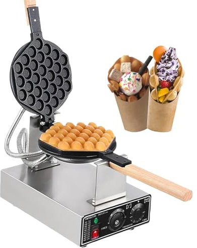 pealiritansemen Piastra per Waffle Panini, Piastra Antiaderente per Cottura A Bolle di Uova da Cucina, Strumento per Padella per Waffle per Uso Commerciale Domestico,SingleHead