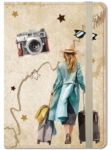 CREATCABIN Étui pour Passeport Housse Passeport en Cuir Portefeuille pour Passeport Fente pour Carte Crédit Accessoires Voyage Portables Étanche pour Voyages Internationaux Vacances pour Femmes