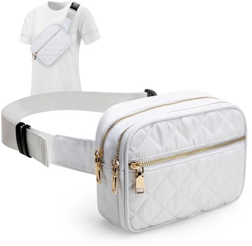 Jueachy Marsupio per Donne - Borse a Tracolla Alla Moda Borsa da Cintura Carina Grande Borsa a Vita Nera Casual Cintura Regolabile Bum Bag per Disney Escursionismo Viaggio