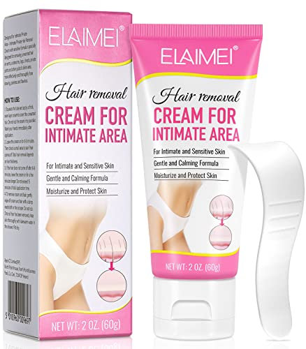 Hair Removal Cream for Intimate, Armpits, Legs, Arms, Bikini Face And Lines, Smoothing Depilatory, Gentle And Calming Formula, Suitable For All Skin Types 2.1 0Z (women)
