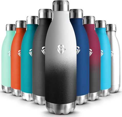 HoneyHolly Gourde Isotherme, 1000ML Sans BPA, Bouteille Isotherme, Acier Inoxydable 18/8, Étanche Double Isolation, Gourde Inox pour Le Camping, Excursion, Sports de Plein Air