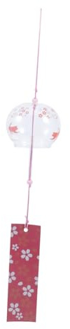 COOLHIYA Campanillas De Viento De Cristal Estilo Japonés Colgante para Jardín y Balcón Diseño Artesanal De Vidrio Resistente Decoración para Exteriores y Hogar
