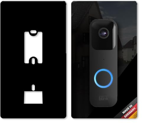 iSecur Mascherina adatta per campanello video a batteria Blink in acrilico I Video Doorbell I Targhetta I 90 x 160 mm I piastra per porta campanello I az191