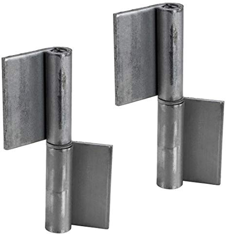 Gedotec Svetsgångjärn för metalldörrar | 2 st | Svetsgångjärn höjd 100 mm | DIN höger | Kraftigt gångjärn för tung belastning för grindar och trädgårdsmaskiner