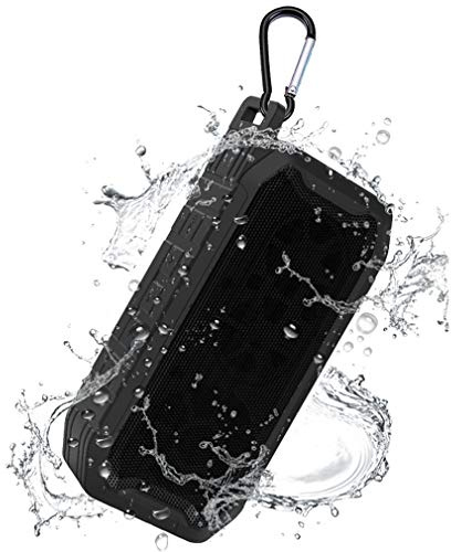 WuXingMeiLi Bluetooth Speaker, SoundBar Portable Wireless Speakers Crystal Clear Stereo Sound Enhanced Bass IPX7 Waterproof Speaker with Built-in Microphone (type1 black)