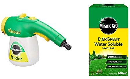 Miracle-Gro Feeder Unit filled with All Purpose Soluble Plant Food, Connects Straight to a Garden Hose & Water Soluble Lawn Food, 1 kg