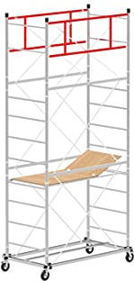 Échafaudage hauteur de travail 5 m en acier, série M4 Lux, base amovible, fabriqué en Italie