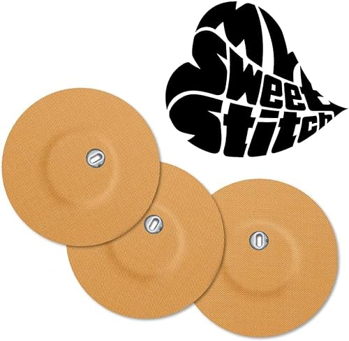 MySweetStitch - 10 x Freestyle Libre 3 Pflaster Rund mit Belüftungsloch, Overpatch Ø 60mm, Made in Germany, hautfreundlich, wasserfest, atmungsaktiv, Beige