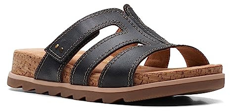 Clarks Damen Yacht Coral Black Leather 7.5 M, Schwarz Leder, 38 EU