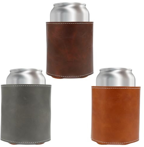 BUTORY A 3 PZ Can Colater Standard Manica Fredda 12 oz Copertine PU Birra Pelle di birra Maniche Scivolanti Raffreddatore di Raffreddamento(3)