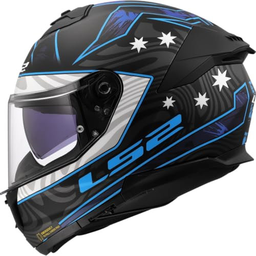 LS2, Casco Moto Integral STREAM II GALDAM Matt Black Blue, L