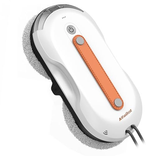 AlfaBot X7 Pro Fensterputzroboter, Intelligenter Fensterputz-Roboter Beidseitige • Sprühfunktion • Großer Wassertank • Streifenfreie Reinigung für Glas, Fliesen & Glatte Oberflächen