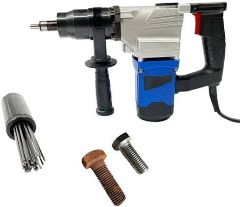 Strumento per La Rimozione della Ruggine, Scrostatore Elettrico Ad Aghi Ad Alta Potenza da 1100 W, Scrostatore Ad Aghi con Impugnatura a Pistola di Livello Industriale per La Rimozione di Ruggine