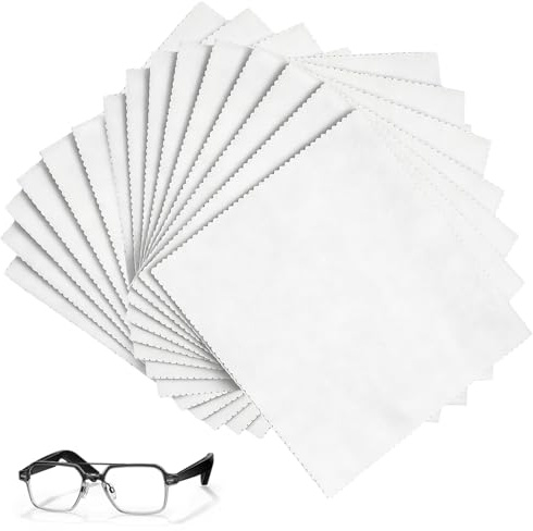 Paño De Algodón, Paños De Limpieza, Paños De Limpieza Sin Pelusa, Paños Sin Pelusa, 15 Unidades De 20 X 20 Cm, Paño Para Limpiar Gafas, Blanqueado, Para Limpiar Cristales, Pantallas