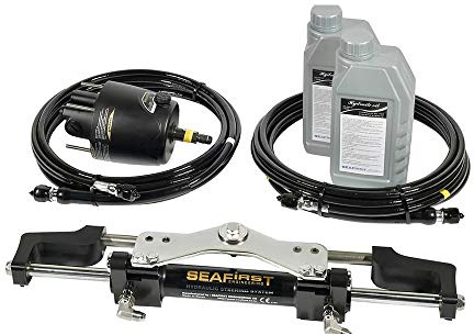 ✅Kit BTK Timoneria Idraulica Seafirst per Motori Fuoribordo fino a 150HP con Pompa Cilindro Olio Tubi Idraulici