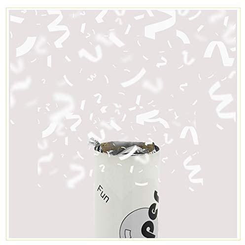 Palucart 6 sparacoriandoli Bianco spara coriandoli Bianco 60cm Cannone sparacoriandoli con coriandolo di Carta biodegradabile 9413