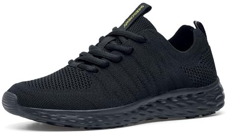 Shoes for Crews Women's Slip-Resistant Work Sneakers – Comfortable, Water-Resistant, Non-Slip Shoes, Removable Insoles – Ideal for Restaurant, Catering, Kitchen – Everlight ECO Black