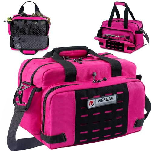 VIGEGARI Pistol Range Bag Shooting, Gun Bag for Pistols, Gun Case for Handguns, Ammo Bag, Gun Case for Handguns, Tactical Range Bag, Gun Carrying Bag, Gun Range Accessories