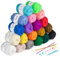 20 Farben Handstrickgarn, 600g (20x30g) 4-Fädig Handstrickgarn Acrylgarn Häkelgarn Set mit 2 Häkelnadeln+2 Nähnadeln+8 Markierungsschnallen Tragetasche zum Häkeln und Kunsthandwerk