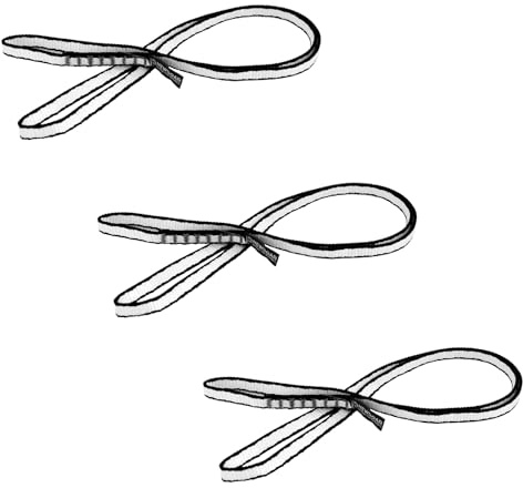 NewDoar Kletterschlinge 10mm Dyneema Schlingen Läufer 22 kN 4950lb Kletter Utility Seil Felsklettern, Erstellen von Ankersystemen, Abseilausrüstung, perfekt für Baumarbeiten-Schwarz/24''(60cm) 3pcs