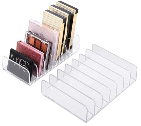 Organisateur de Maquillage, 2 Pièces Palette Cosmétique, Meuble Rangement Maquillage en Acrylique pour Salle de Bain Vanité