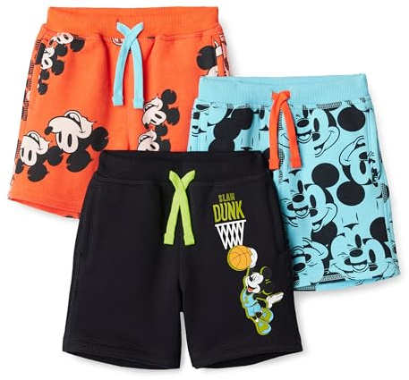 Amazon Essentials Pantalones Cortos de Punto y Tejido de Rizo Francés Niño, Pack de 3