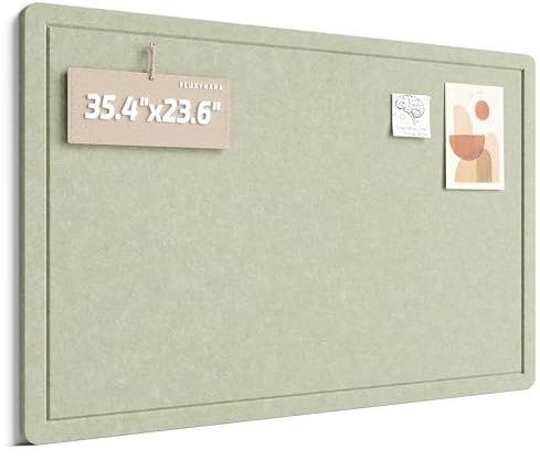 Fluxynara 90 x 60cm Cork Board Alternative, Sage