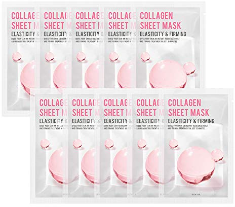 [PAKET VON 10] EUNYUL Purity Gesichtstuchmasken KOLLAGEN 10 Stück Koreanische Hautpflege Tuchmask