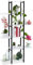 Relaxdays Pflanzenregal, Blumentreppe mit 6 Ablagen, HBT: 150 x 78 x 24 cm, Stahl & MDF, Blumenregal innen, schwarz/weiß