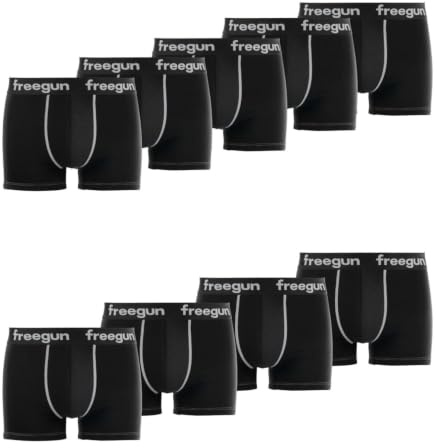 Boxer Homme Coton, Calecon Homme, Durable, Peaux-sensibles (Lot de 9), Noir Taille XXL