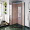 ECOLAM® Duschkabine STYLIO BKM502PTK+ Fünfeck 90 x 90 x 190 cm Duschabtrennung Dusche Schwingtür Echtglas transparent 6 mm ESG schwarz EasyClean