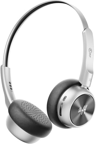 iKF R1 Retro Kabellose Kopfhörer On Ear, 60h Spielzeit, Leichte Kopfhörer Bluetooth 5.4, HiFi Stereoton mit EQ-Modi, Vintage Design 80/90er, Transparenzmodus, Gaming-Modus, Premium-Komfort (Schwarz)