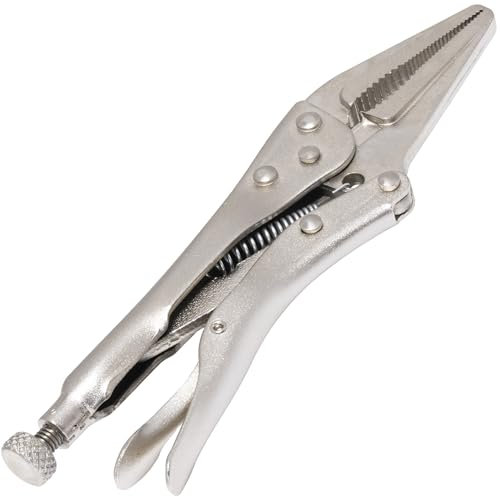 AERZETIX - C68528 - Pinza bloccante con becco lungo a ganascia dentata - lunghezza 150mm - pinza autobloccante regolabile di serraggio multifunzionale rapido - in acciaio al carbonio