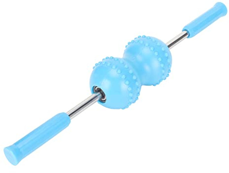 Rodillo muscular de fascia, doble bola de masaje de tejido profundo que reduce el dolor, rodillo de fascia para piernas y cuello