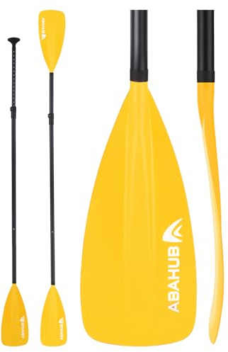 Abahub Pagaia SUP Alluminio Remi SUP Paddle Stand Up Paddle Telescopico 173-213 cm per Tavola da Surf Canoa SUP, Lama in Nylon di Plastica in Nero/Blu/Verde/Rosso/Arancione/Giallo (2 in 1 Pagaia)