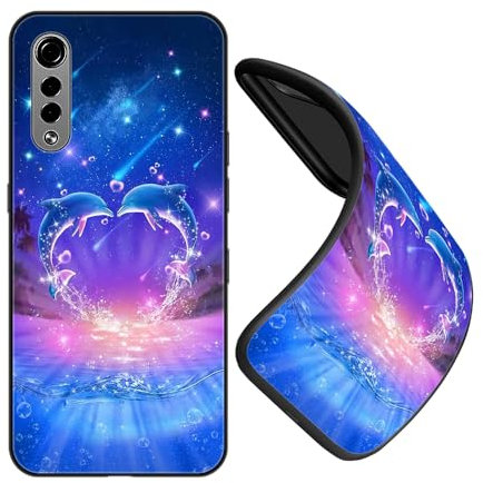 JEZSTHAI Schutzhülle Kompatibel mit Handy LG Velvet 4G Hülle Silikon Aesthetic Muster Design Handyhülle,Ultra Dünn Weiche Fallschutz Stoßfeste Anti-Kratzt Rückseite Bumper Case,B03