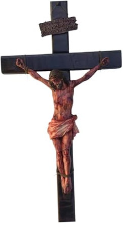 Dickly Gesù Crocifisso Croci Figurina Statua di Gesù Crocifisso Decorazioni per la casa da Tavolo Crocifisso cattolico Croce da Parete per Camera da Letto